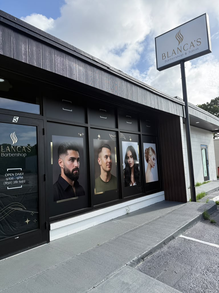 Exterior of Blanca's Salon & Barbershop in Fort Walton Beach